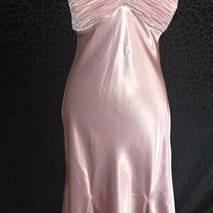 Elegant Pink Satin Dress